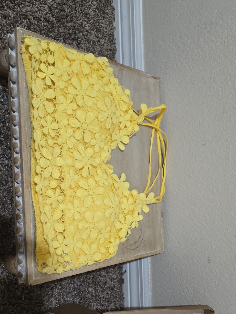 DAVI & DANI Yellow Intimates Tag Detail